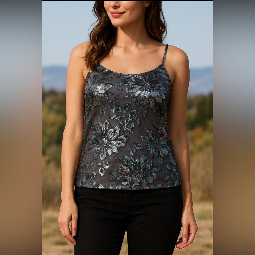 Sequin Embellished Camisole Top
